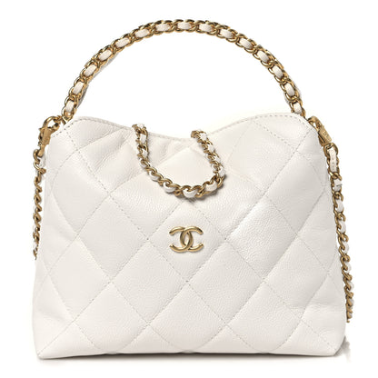 Chanel Caviar Quilted Chanel Way Clutch With Chain White 1 of 11