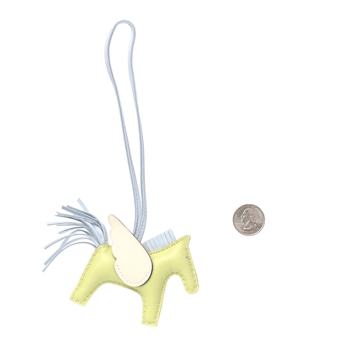 Milo Lambskin Grigri Rodeo Pegase Horse Bag Charm PM Jaune Bourgeon Bleu Brume Nata