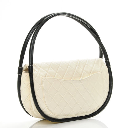 Chanel Quilted Lambskin Medium Hula Hoop Flap Ivory 3 of 7