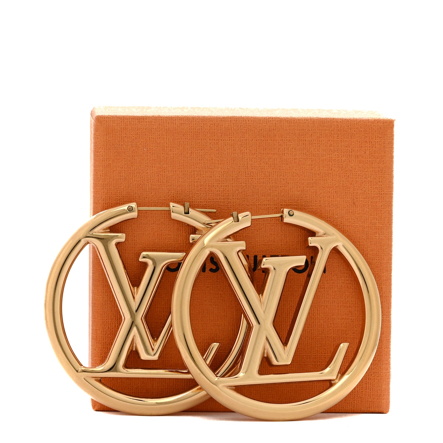 Louis Vuitton Metal Louise Hoop Earrings Gold 5 of 5