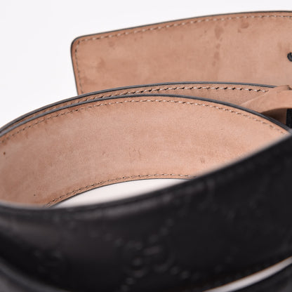 Gucci Guccissima Interlocking G Belt 90 36 Black 8 of 8