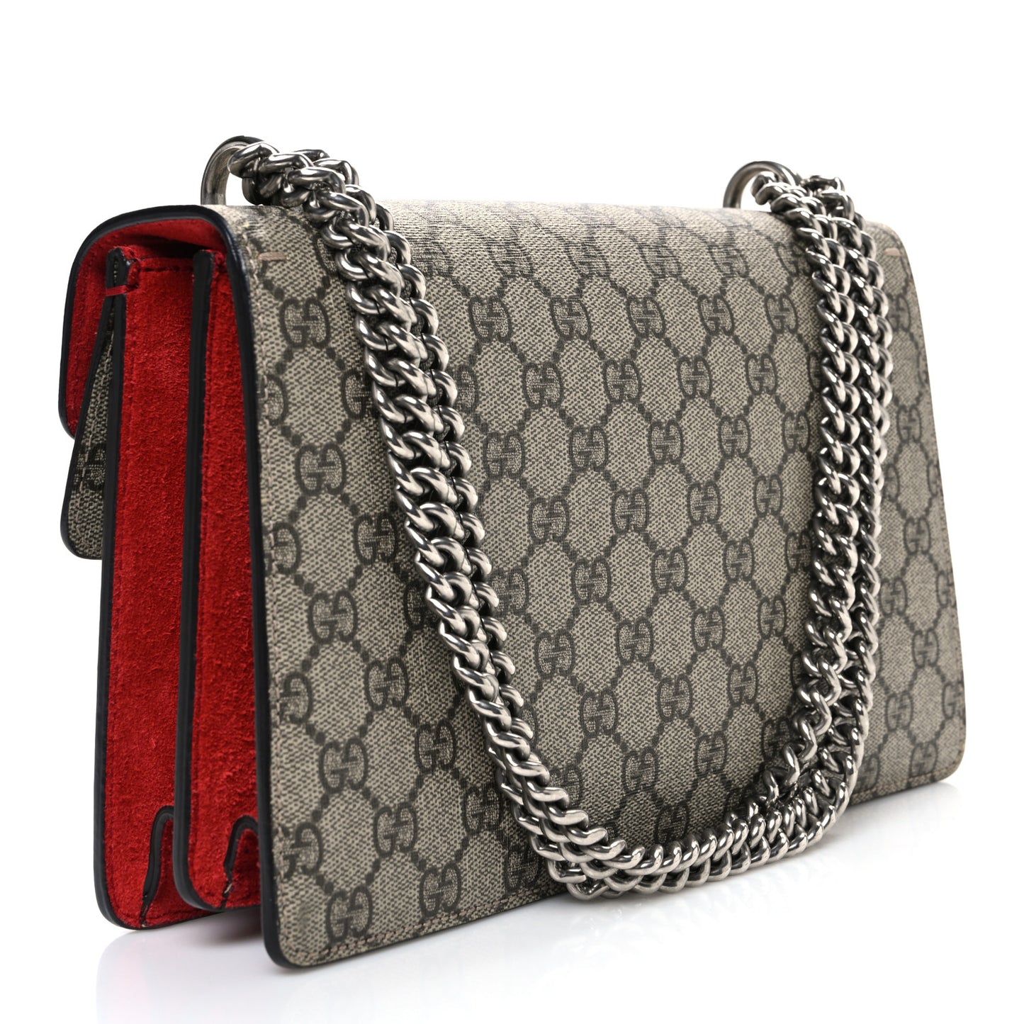 GG Supreme Monogram Small Dionysus Shoulder Bag Red