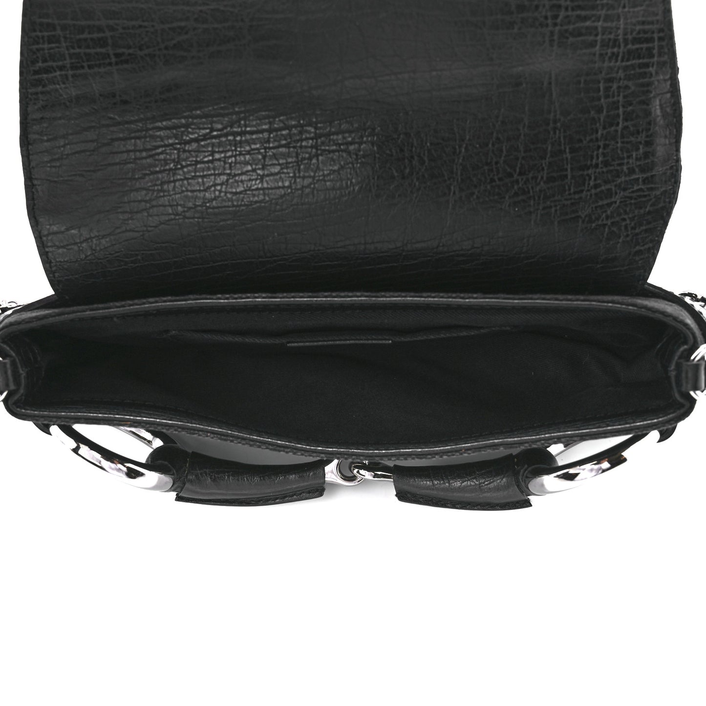 Monogram Horsebit Chain Clutch Black