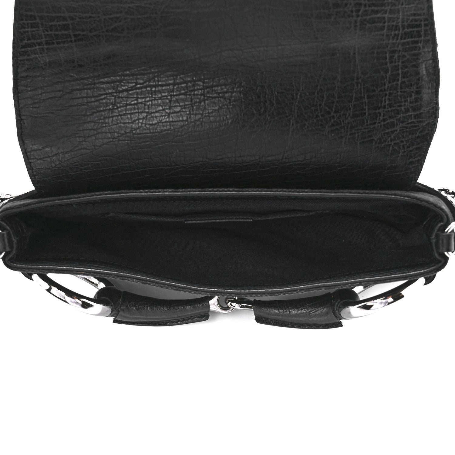 Gucci Monogram Horsebit Chain Clutch Black 5 of 11