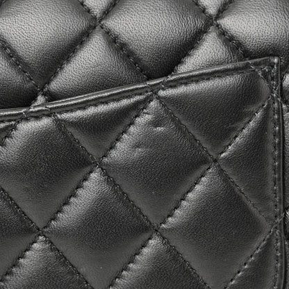 Chanel Lambskin Quilted Medium Rue Cambon Charms Double Flap Black 11 of 14