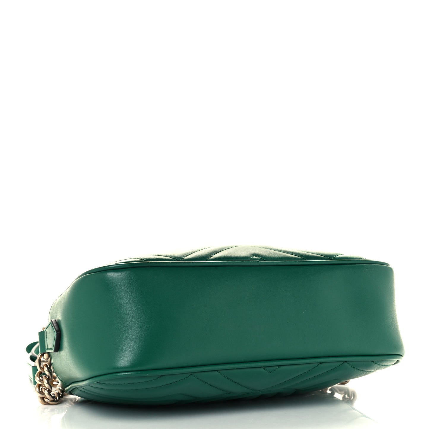 Calfskin Matelasse Small GG Marmont Chain Shoulder Bag Emerald Green