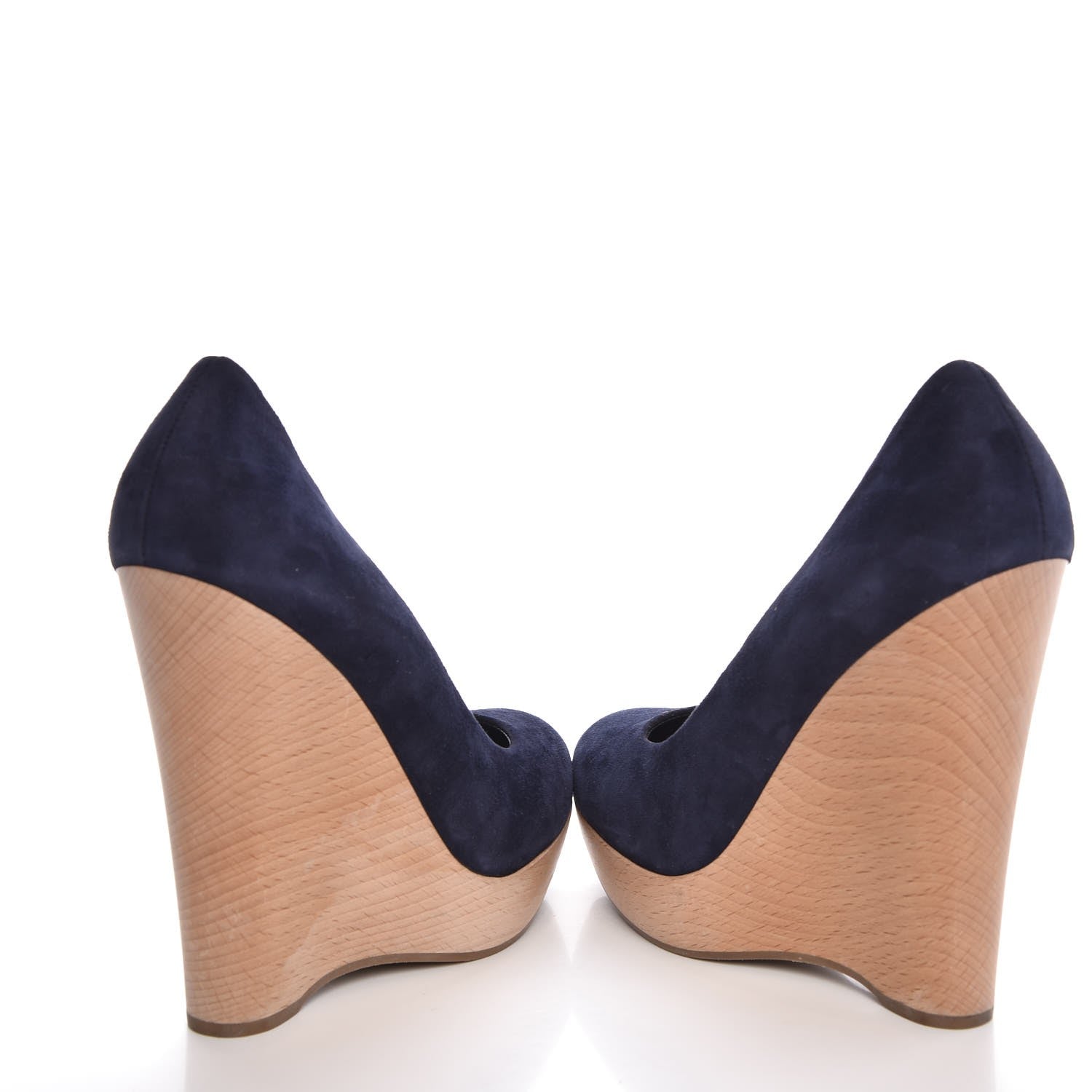 Saint Laurent Scamosciato Myrna 140 Platform Wedge 39.5 Navy 6 of 10