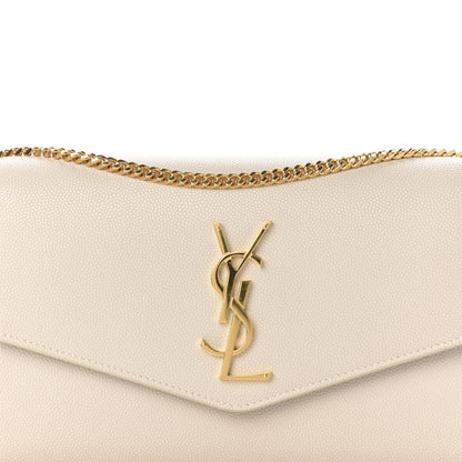 Saint Laurent Grain De Poudre Monogram Uptown Chain Wallet Dark Latte 14 of 15