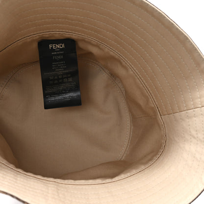 Fendi Technical Fabric FF Reversible Bucket Hat S Tobacco Beige 7 of 13