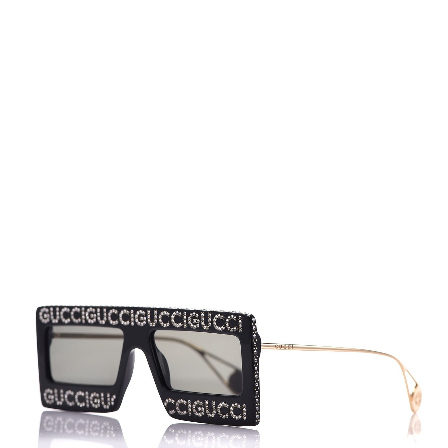 Acetate Crystal Mask-Frame Sunglasses GG0431S Black