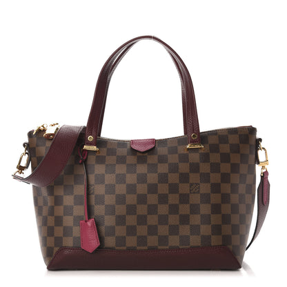 Louis Vuitton Damier Ebene Cuir Taurillon Hyde Park Fuchsia 1 of 8