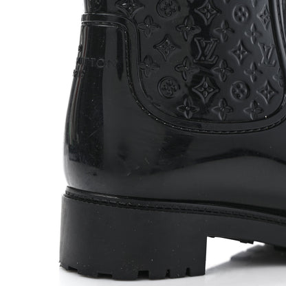 Louis Vuitton Rubber Embossed Monogram Splash Rain Boots 39 Black 8 of 8