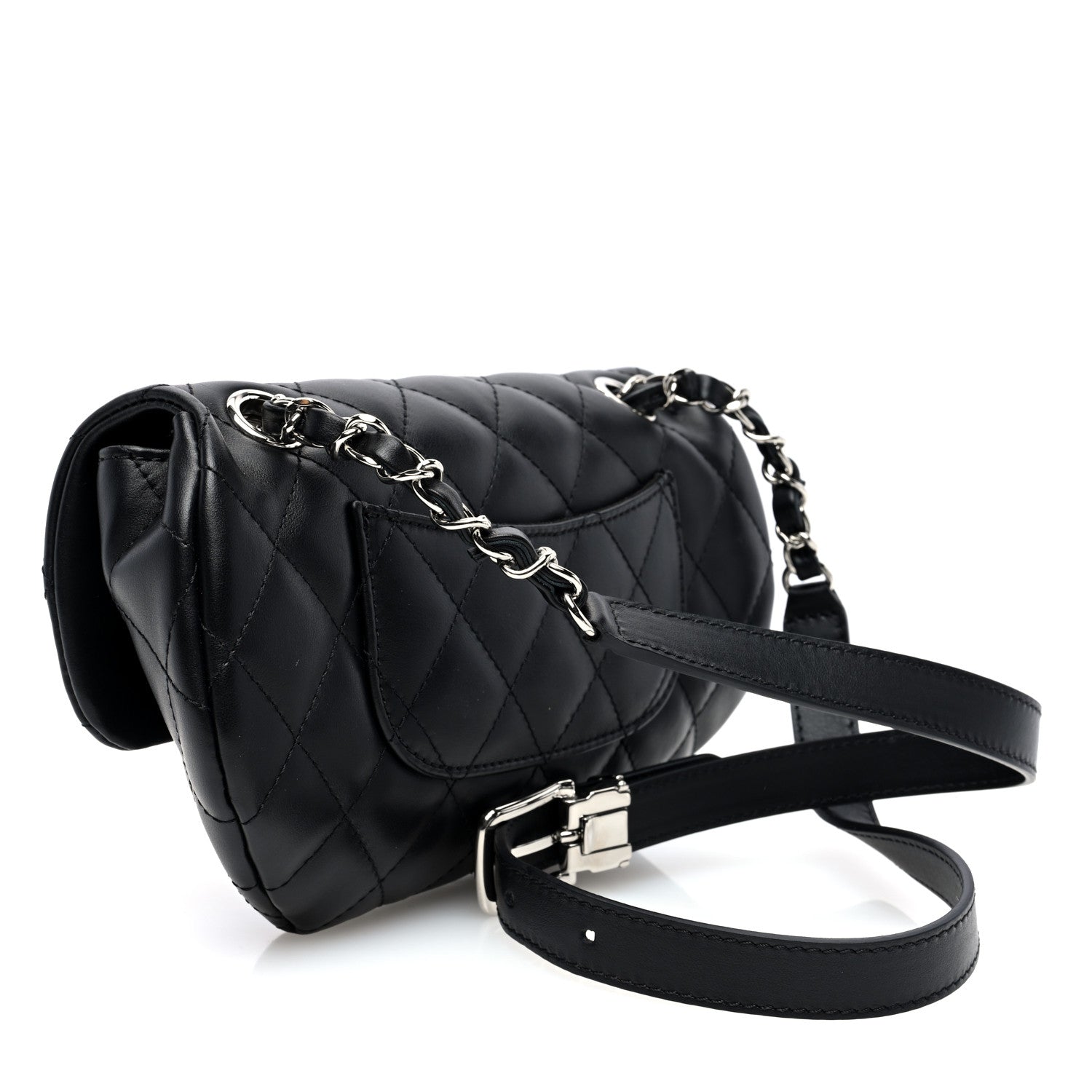 Chanel Calfskin Quilted CC Uniform Flap Belt Bag Black 3 of 10