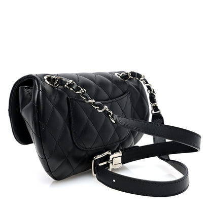 Chanel Calfskin Quilted CC Uniform Flap Belt Bag Black 3 of 10
