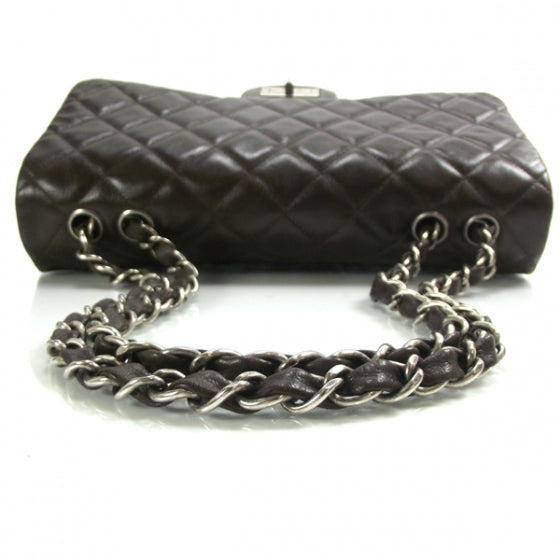 Chanel Washed Lambskin Hybrid Jumbo Flap Dark Brown 6 of 11