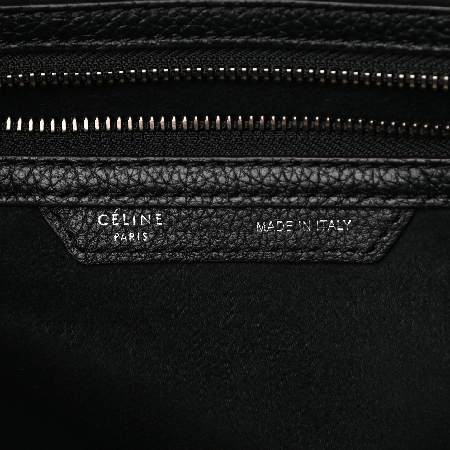Drummed Calfskin Mini Luggage Black