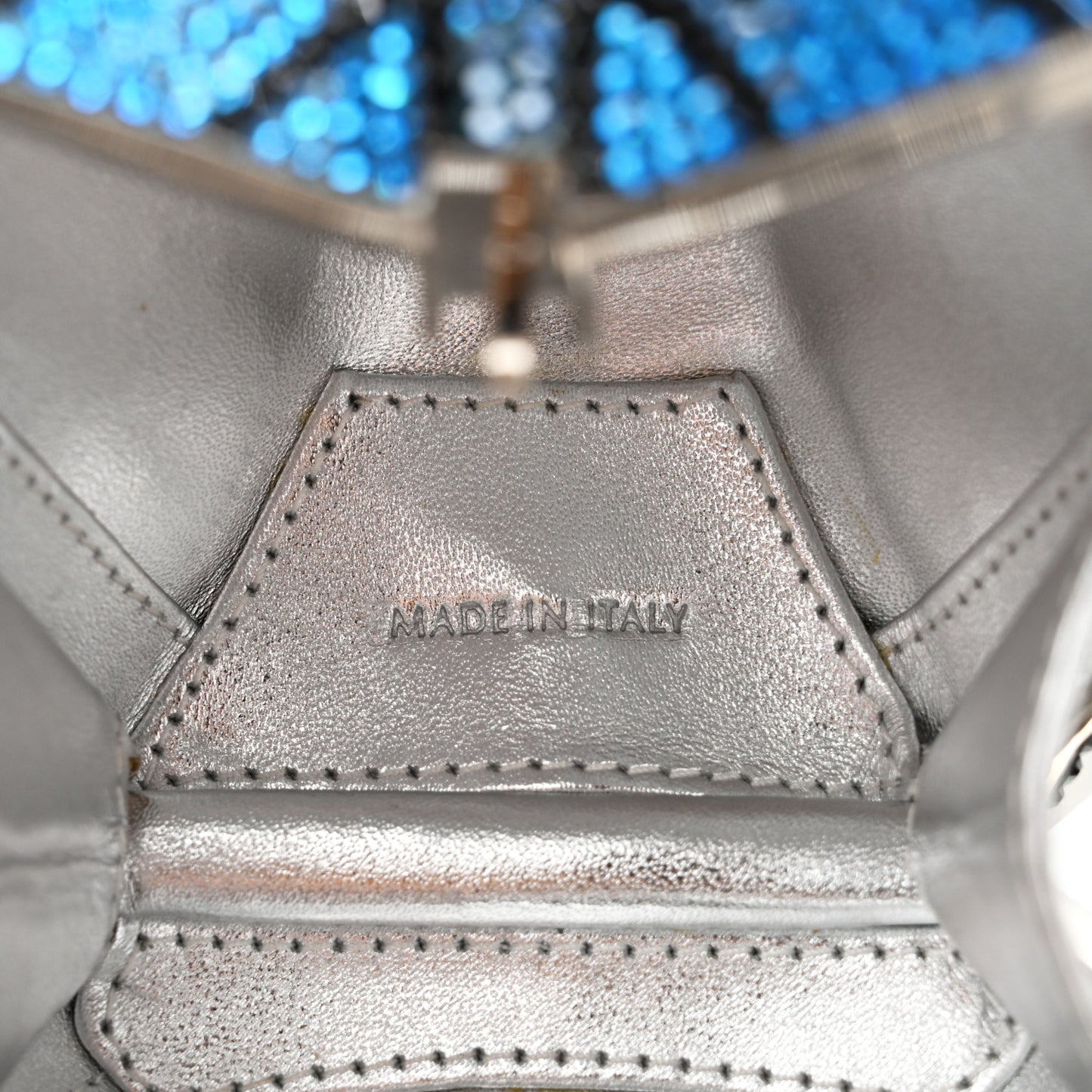 Crystal Butterfly Mariposa Minaudiere Clutch Blue