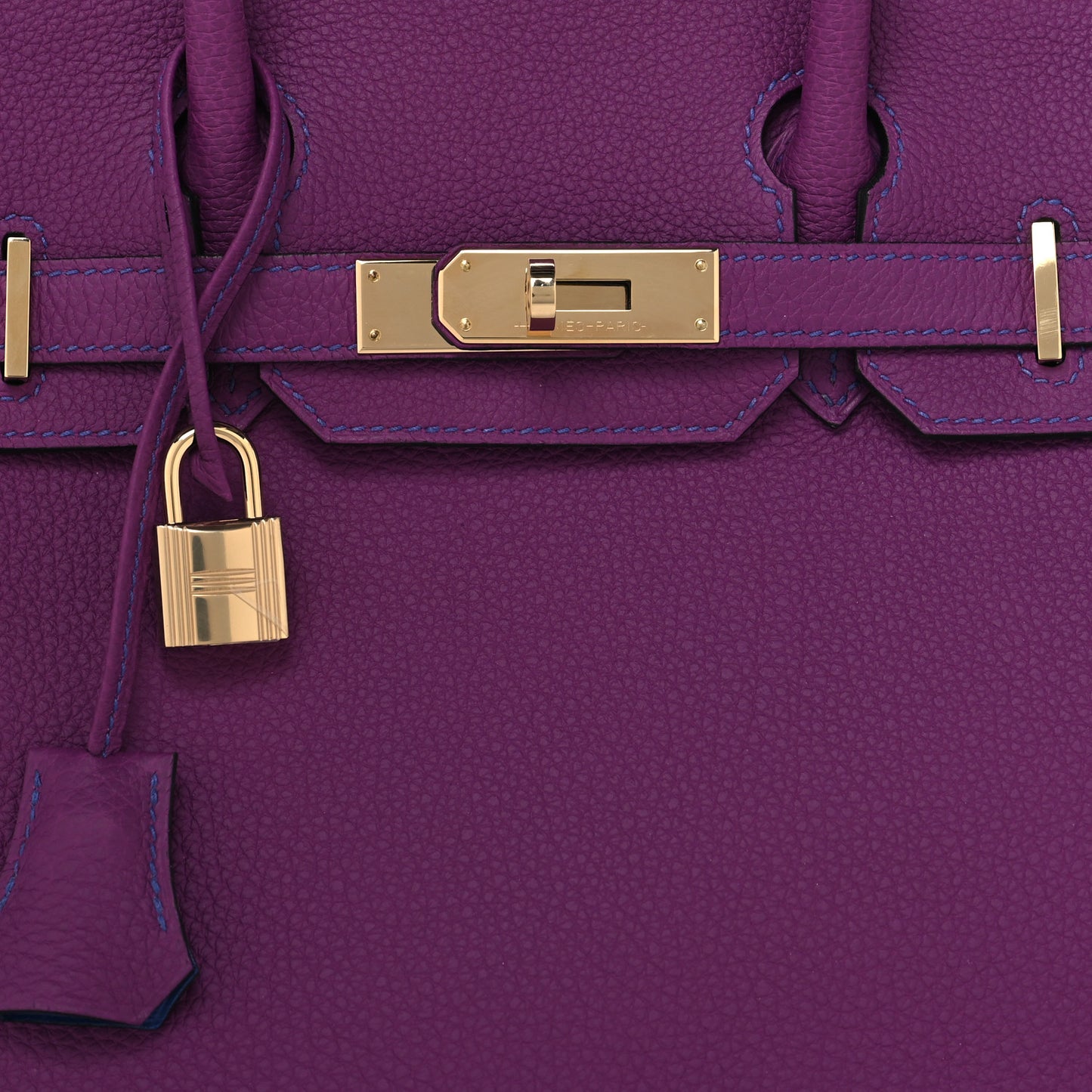 Togo Horseshoe Birkin 30 Anemone Bleu Electrique
