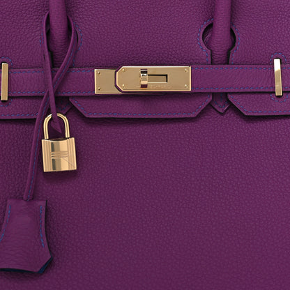 Hermes Togo Horseshoe Birkin 30 Anemone Bleu Electrique 8 of 12