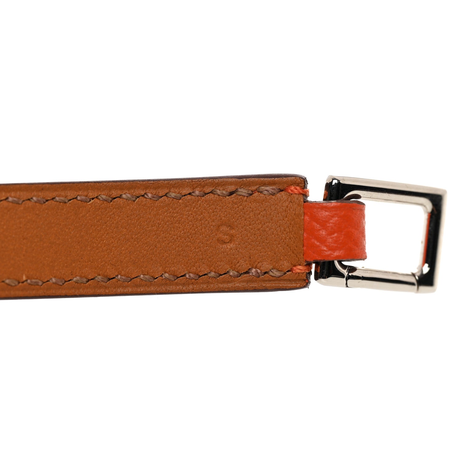 Hermes Epsom Rivale Double Tour Bracelet S Orange 4 of 6