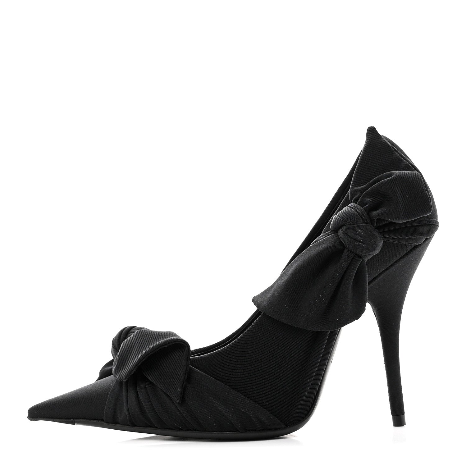 Balenciaga Stretch Cupro Nylon Jersey Knife Knot 110mm Pumps 35 Black 1 of 9