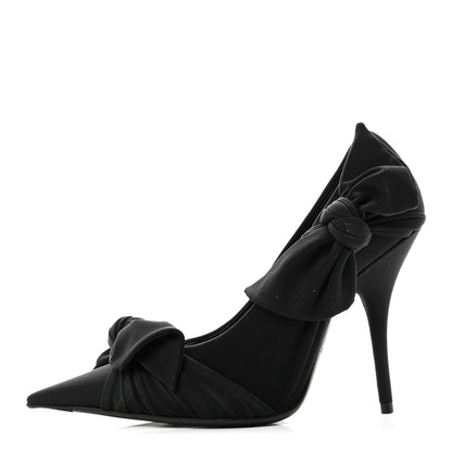 Balenciaga Stretch Cupro Nylon Jersey Knife Knot 110mm Pumps 35 Black 1 of 9