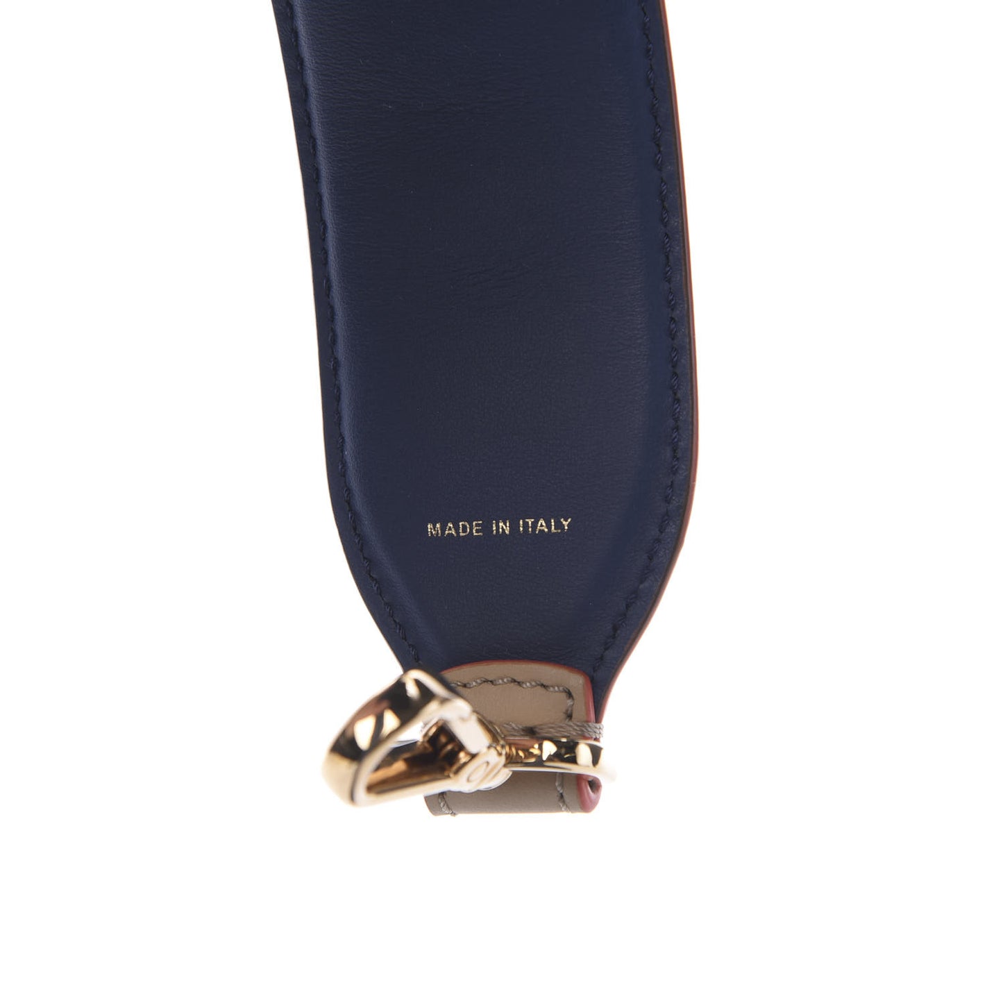 Vitello Century Plexiglass Bi-Color Studded Strap You Amido Blu Scuro