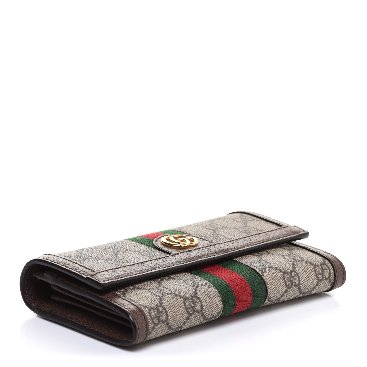 Gucci GG Supreme Monogram Web Ophidia Continental Wallet Brown 4 of 9