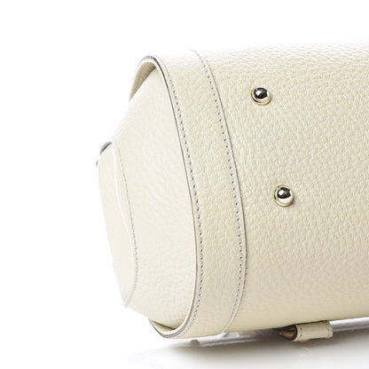 Gucci Calfskin Bamboo Bullet Satchel Ivory 8 of 9
