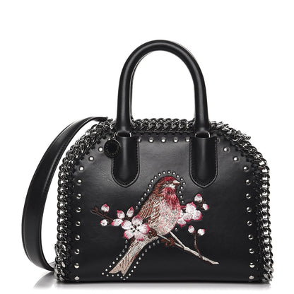 Stella McCartney Eco Alter Nappa Mini Falabella Box Bird Top Handle Bag Black 1 of 8