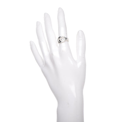 Gucci Sterling Silver Interlocking G Ring 51 5.75 2 of 4