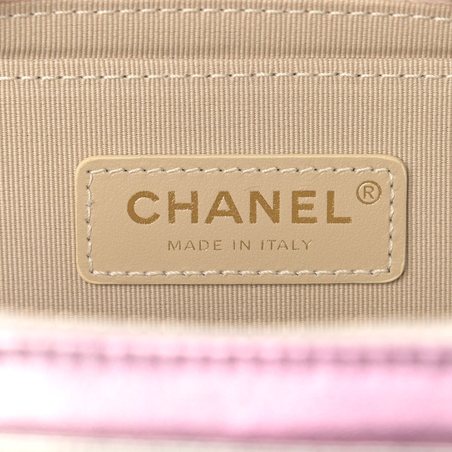 Metallic Lambskin Like A Wallet Flap Golden Pink