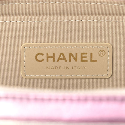 Chanel Metallic Lambskin Like A Wallet Flap Golden Pink 6 of 12