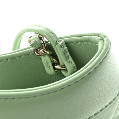 Chanel Shiny Lambskin Quilted Mini 31 Shopping Bag Light Green 12 of 14
