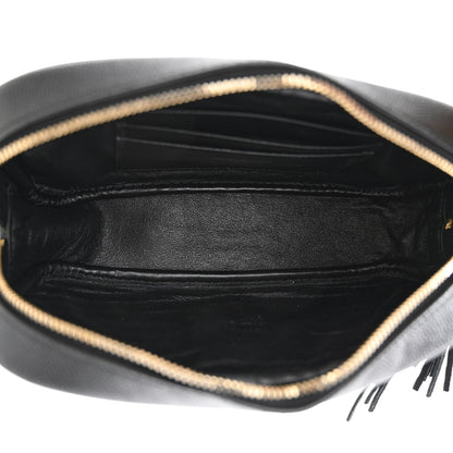 Saint Laurent Grain De Poudre Matelasse Monogram Mini Lou Camera Bag Black 5 of 10