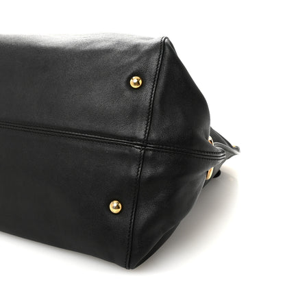 Salvatore Ferragamo Calfskin Trifolio Tote Black 9 of 9