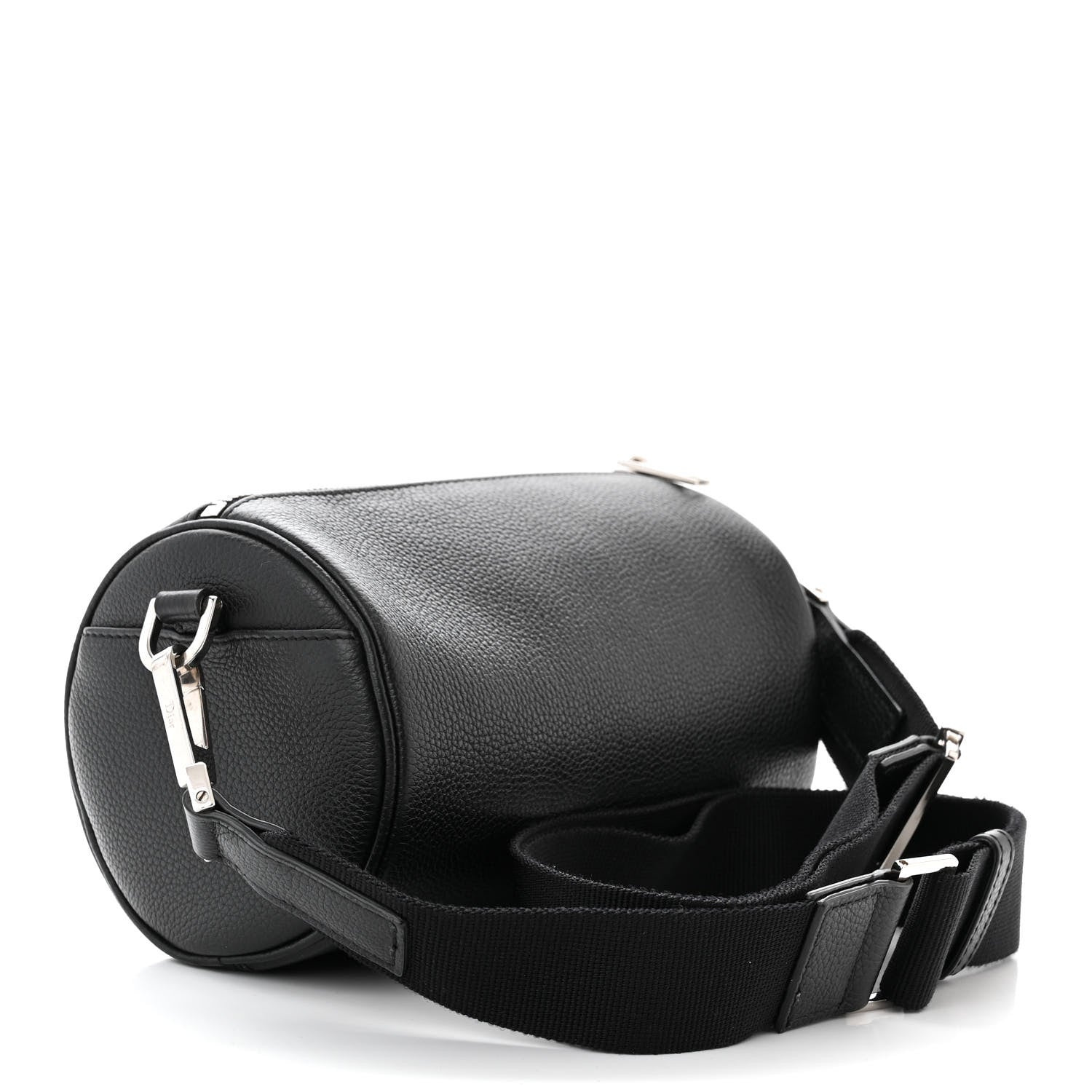 Christian Dior HOMME Grained Calfskin Mens Roller Pouch Black 3 of 9