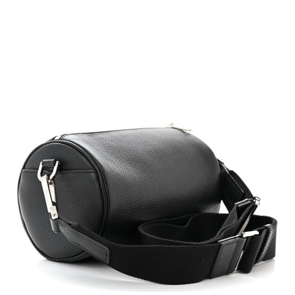 Christian Dior HOMME Grained Calfskin Mens Roller Pouch Black 3 of 9