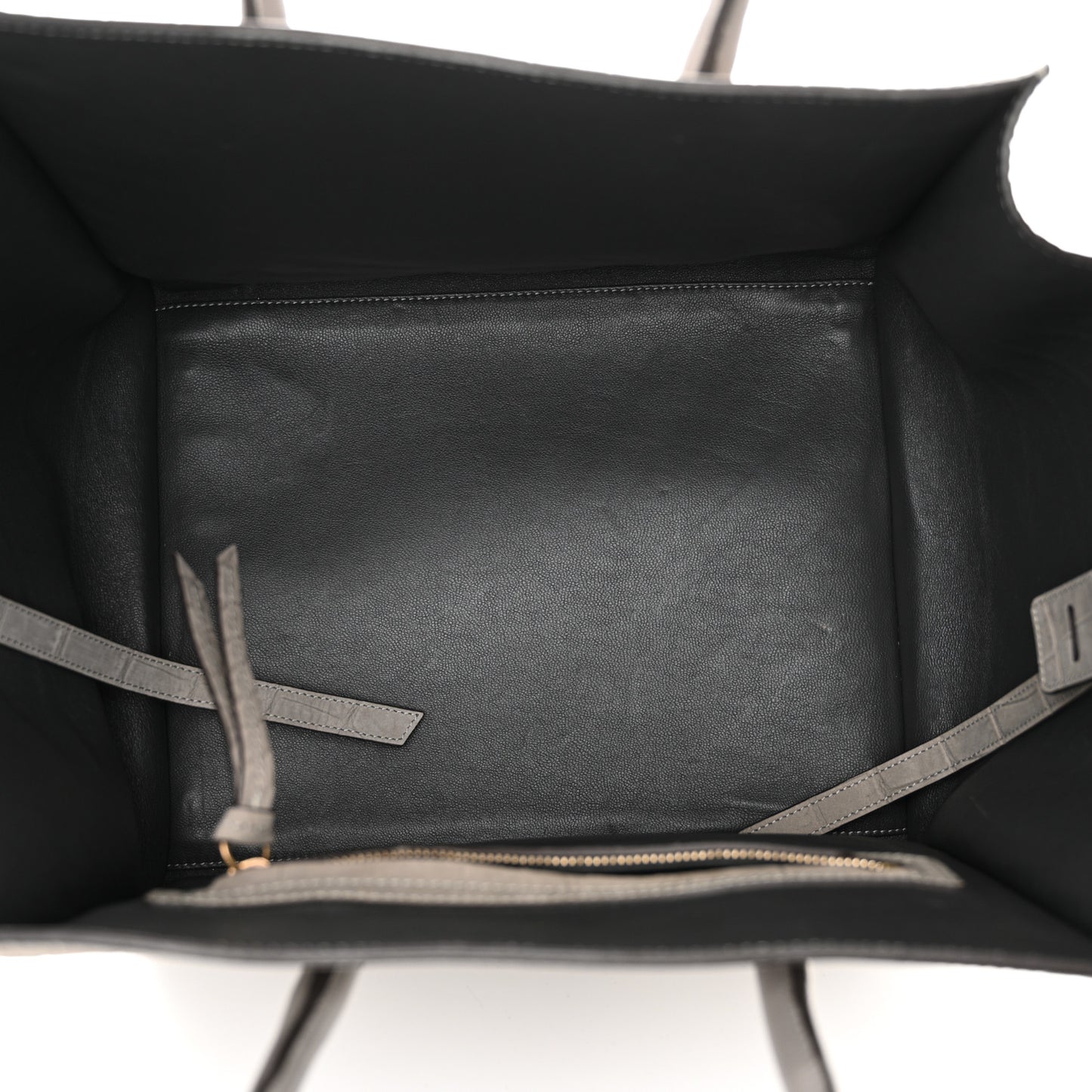 Crocodile Embossed Nubuck Large Phantom Luggage Grey