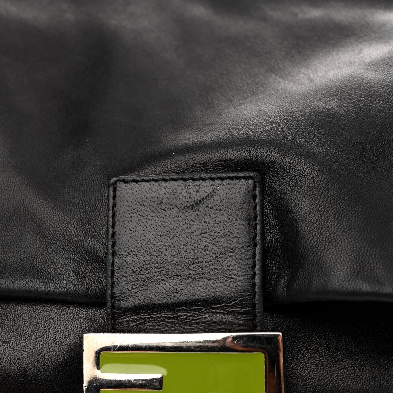 Fendi Calfskin Big Forever Mama Baguette Black 12 of 13