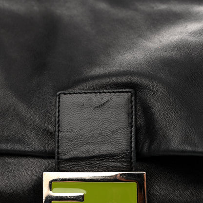 Fendi Calfskin Big Forever Mama Baguette Black 12 of 13