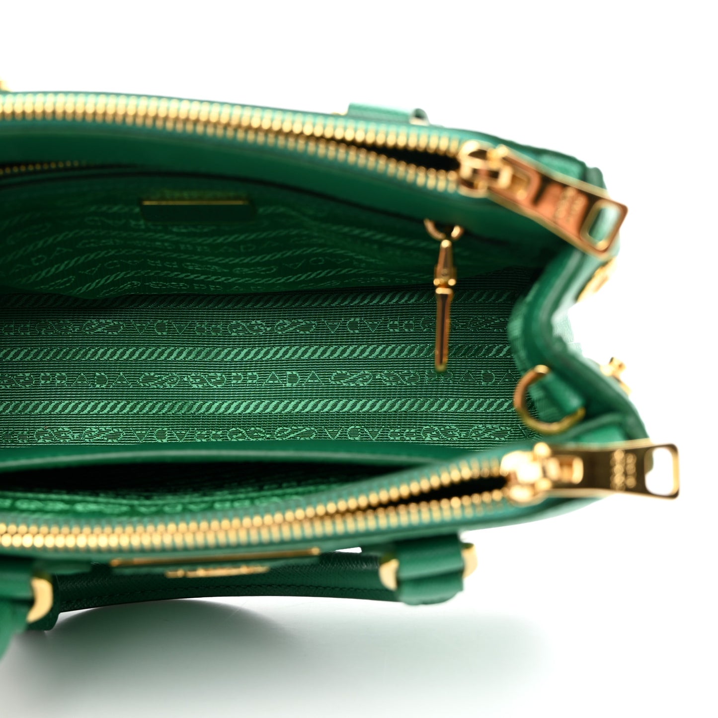 Saffiano Lux Mini Galleria Double Zip Tote Biliardo