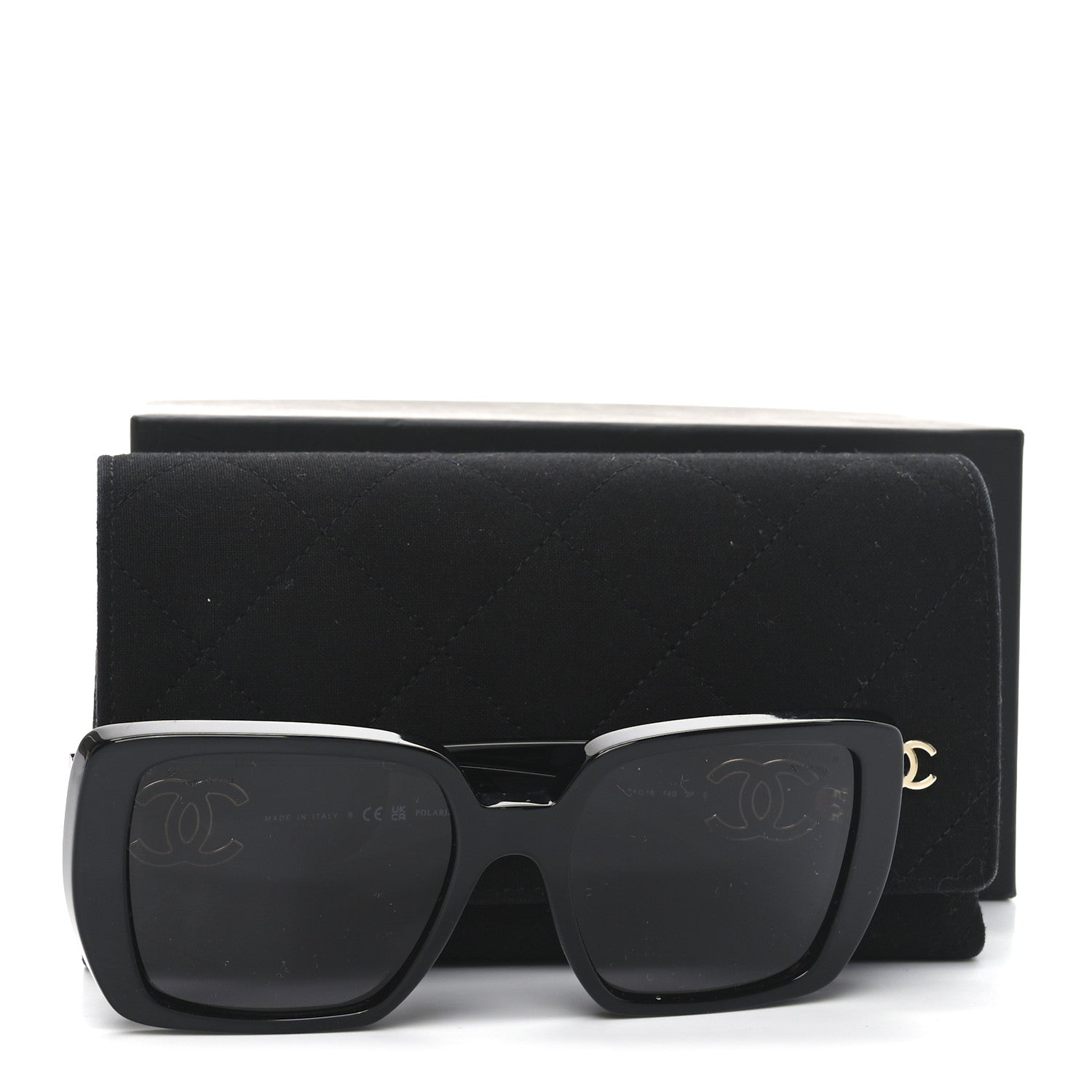 Chanel Acetate CC Square Sunglasses 5541 Black 7 of 7