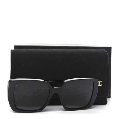 Chanel Acetate CC Square Sunglasses 5541 Black 7 of 7