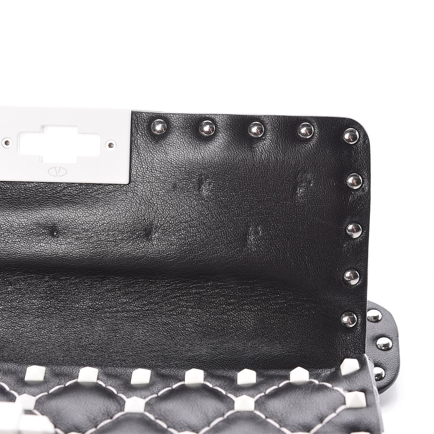 Lambskin Small Free Rockstud Spike Shoulder Bag Black
