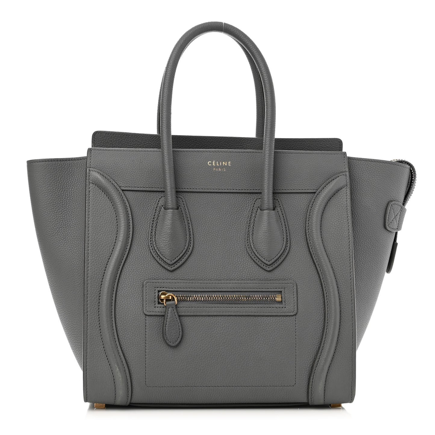 Baby Drummed Calfskin Micro Luggage Kohl