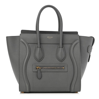 Celine Baby Drummed Calfskin Micro Luggage Kohl 1 of 10