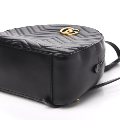 Gucci Calfskin Matelasse GG Marmont Dome Backpack Black 8 of 9