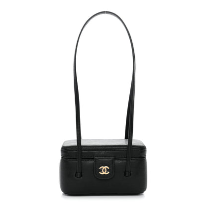 Chanel Shiny Caviar Preppy Coco Long Vanity With Strap Black 1 of 11