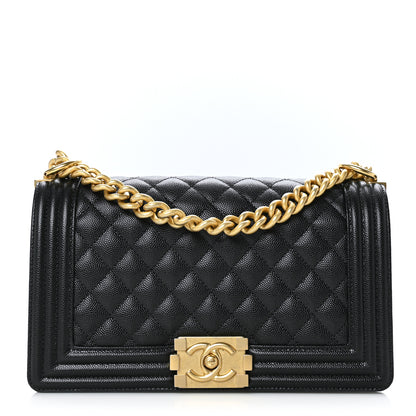 Chanel Caviar Quilted Medium Boy Flap Black 1 of 11